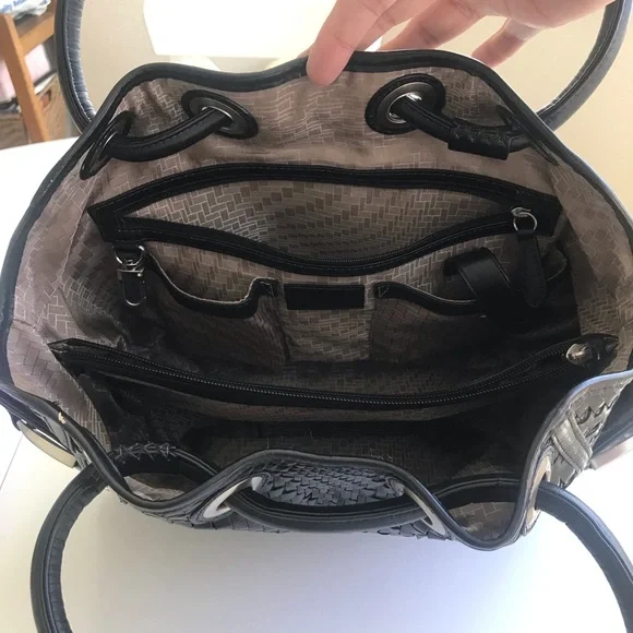 COLE HAAN Woven Leather Bag EUC! - Picture 11 of 13